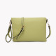 Clutch-style shoulder bag with GB stitching