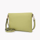 Clutch-style shoulder bag with GB stitching