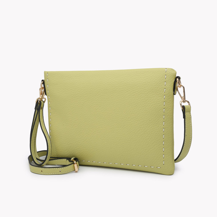 Bolso bandolera tipo clutch con pespuntes GB