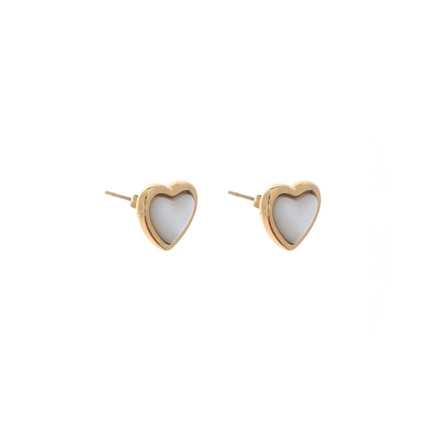 Boucles d’oreilles en nacre coeur GB