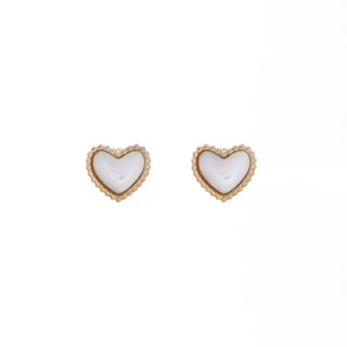 Pendientes con textura y corazón GB