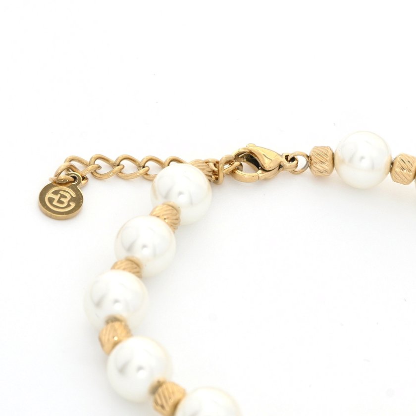 Steel necklace pearls GB