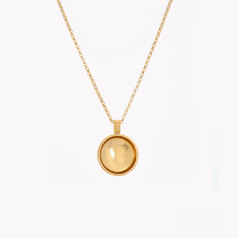 Gold plated necklace big bola de viana GB