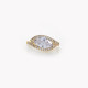 Anillo semi joya con piedra y brillantes GB