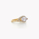 Anillo semi joya con piedra y brillantes GB