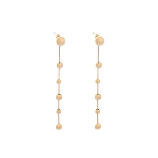 Pendientes en acero largo bolas GB