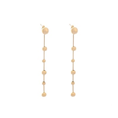 Boucles d\'oreilles en acier long boules GB