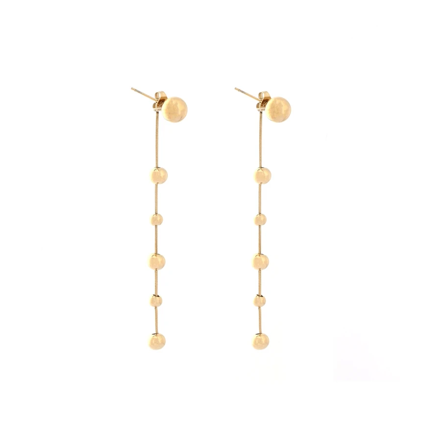 Boucles d'oreilles en acier long boules GB