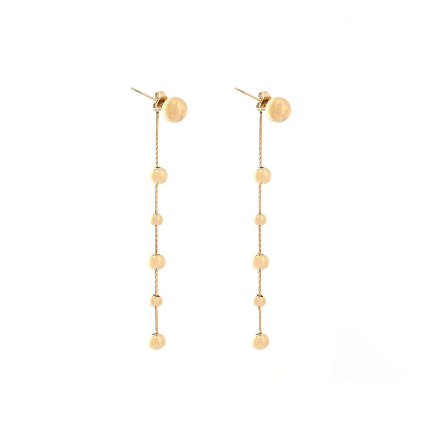Steel earrings long balls GB