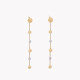 Boucles d&#039;oreilles en acier long boules GB