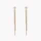 Boucles d&#039;oreilles en acier long simple GB