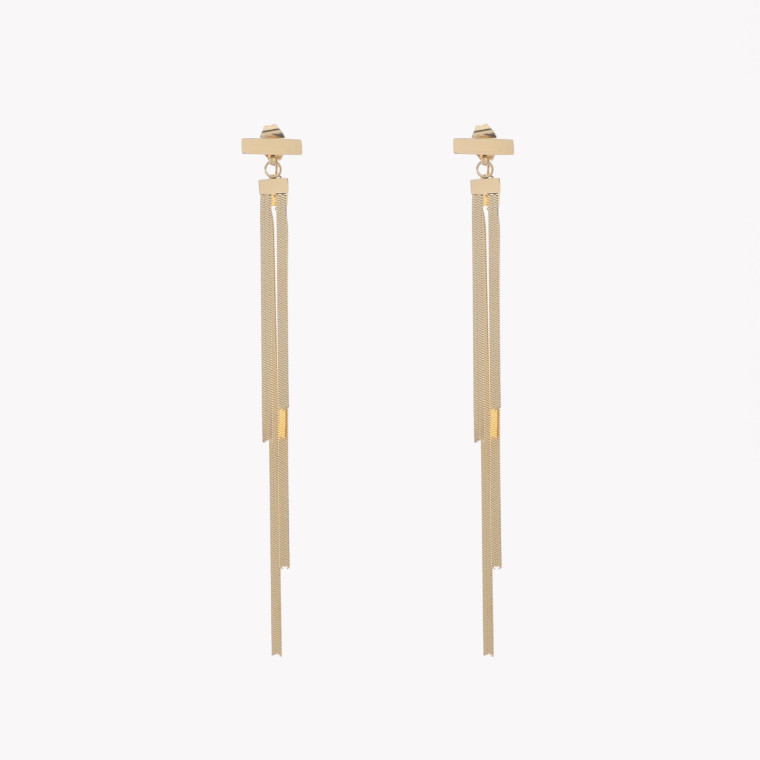 Boucles d&#039;oreilles en acier long simple GB