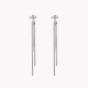 Steel earrings long simple GB