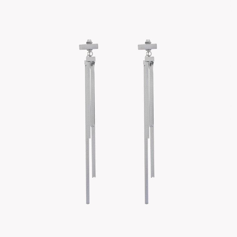 Boucles d&#039;oreilles en acier long simple GB