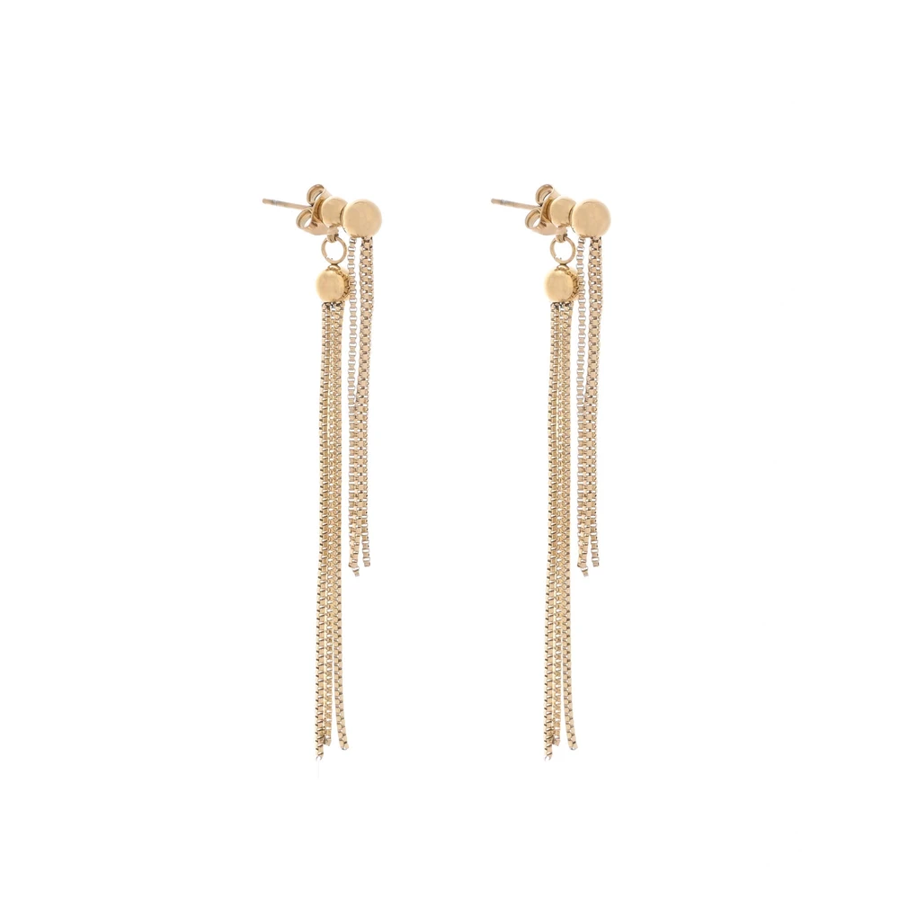 Pendientes en acero largo bola GB