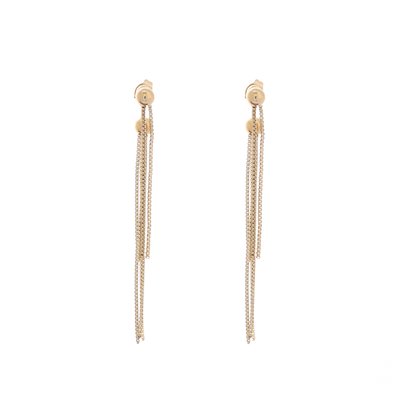 Boucles d\'oreilles en acier long boule GB