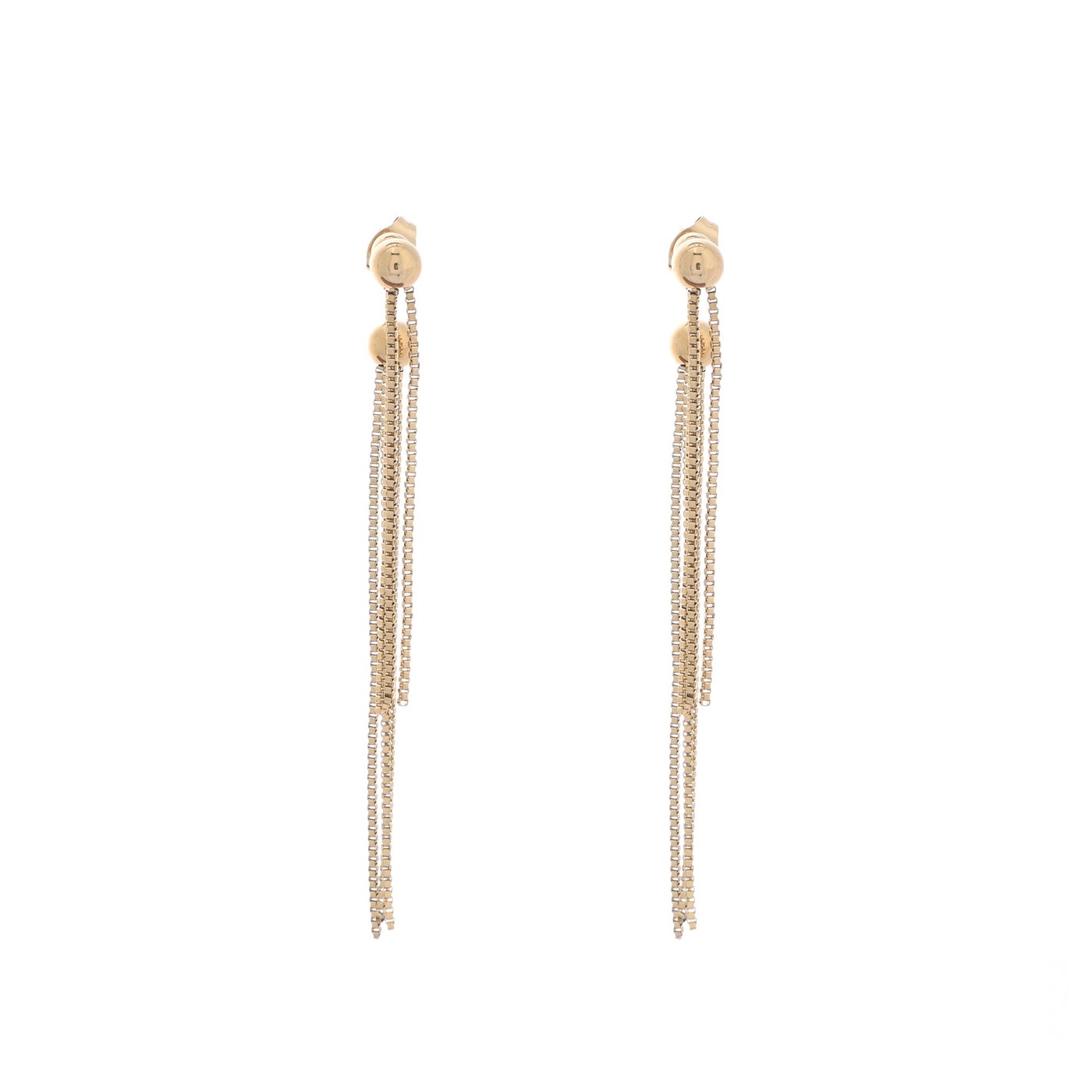 Boucles d\'oreilles en acier long boule GB