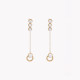 Boucles d&#039;oreilles en acier long simple GB