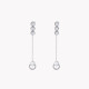 Boucles d&#039;oreilles en acier long simple GB