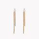 Boucles d&#039;oreilles en acier long perles GB