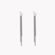 Boucles d&#039;oreilles en acier long perles GB