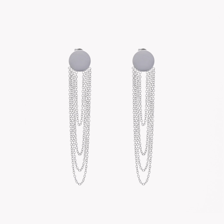 Boucles d&#039;oreilles en acier long boule GB