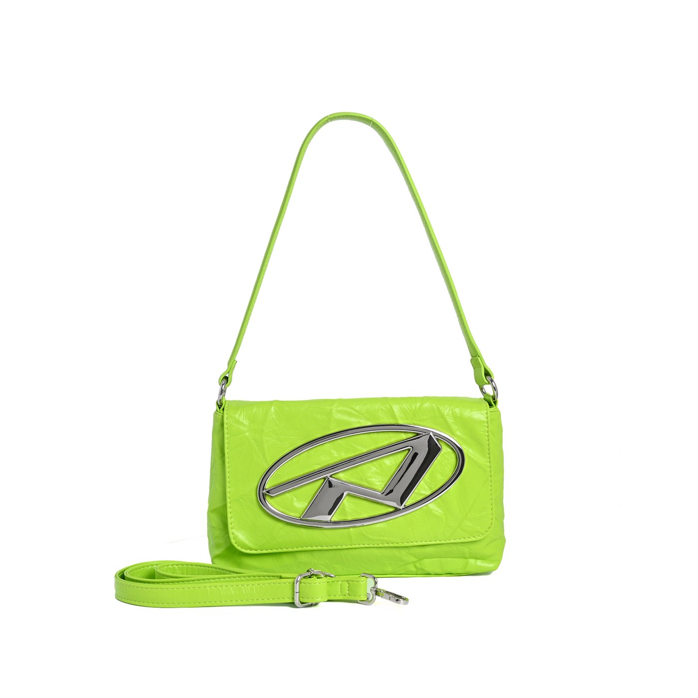 Shoulder bag with flap closure with GB detail