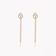 Boucles d&#039;oreilles en acier long avec perle GB