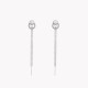 Boucles d&#039;oreilles en acier long avec perle GB