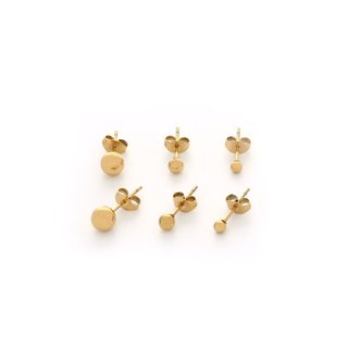 Ensemble boucles d'oreilles en acier boules GB