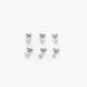 Steel set earrings balls GB