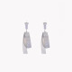 Boucles d&#039;oreilles acier suspendu cœurs GB