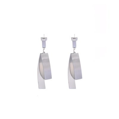 Boucles d'oreilles acier suspendu cœurs GB