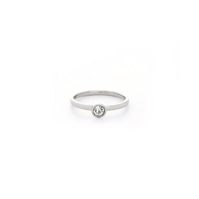 Bague acier solitaire de base GB