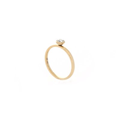 Steel ring solitaire basic GB