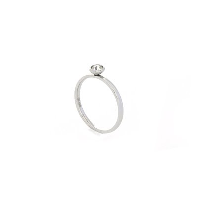 Bague acier solitaire de base GB