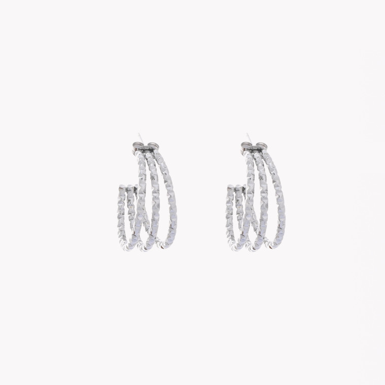 Boucles d&#039;oreilles à anneaux triples GB