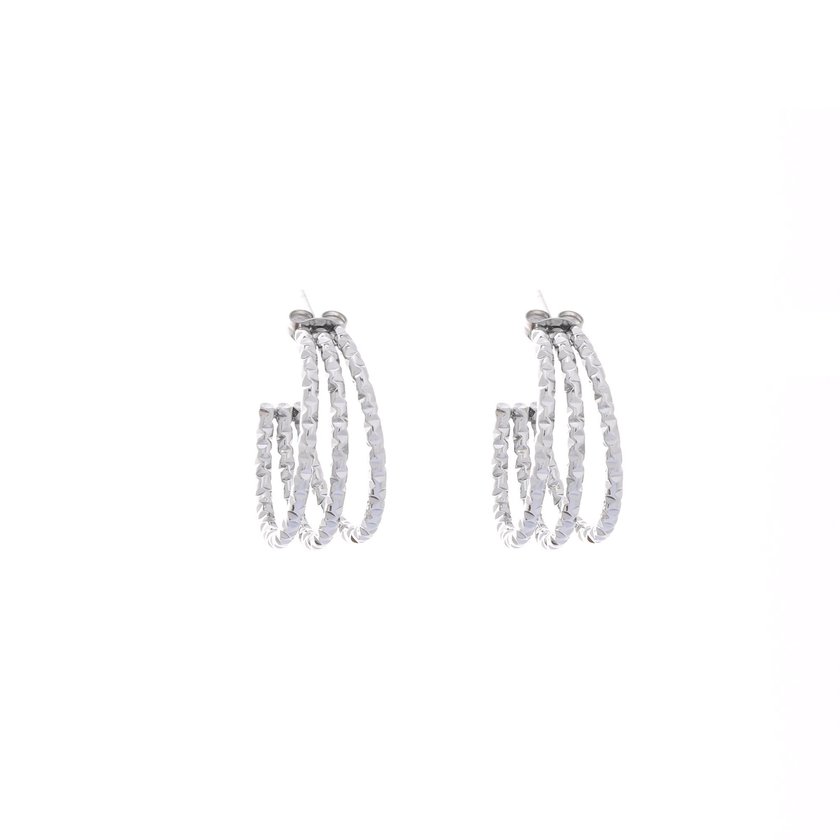 Boucles d'oreilles à anneaux triples GB