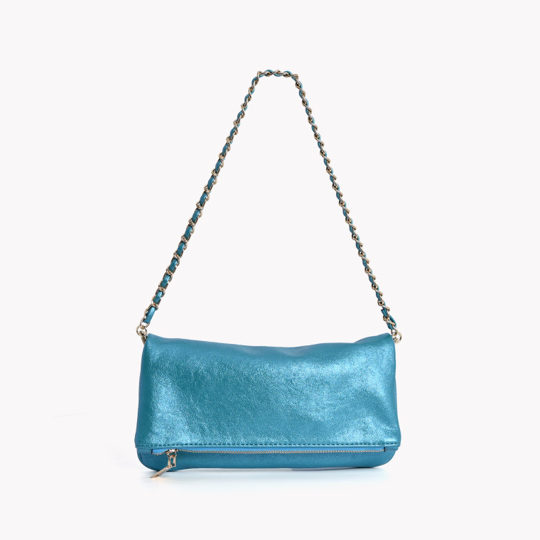 GB metallic textured clutch-style shoulder bag