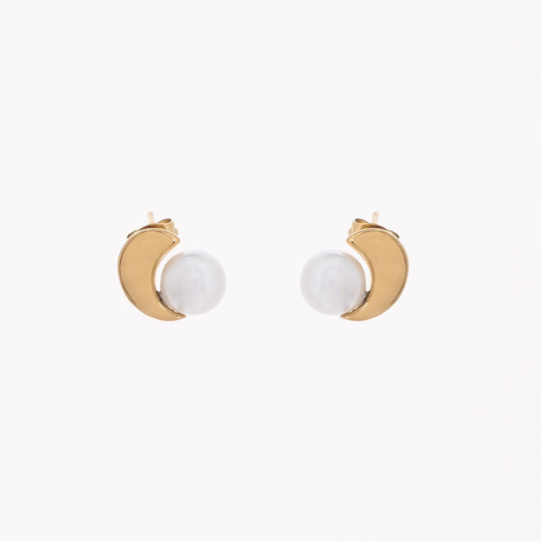 Moon and pearl earrings GB