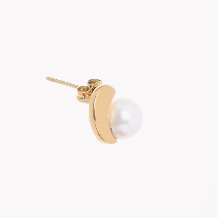 Moon and pearl earrings GB