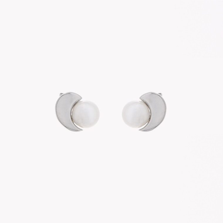 Moon and pearl earrings GB