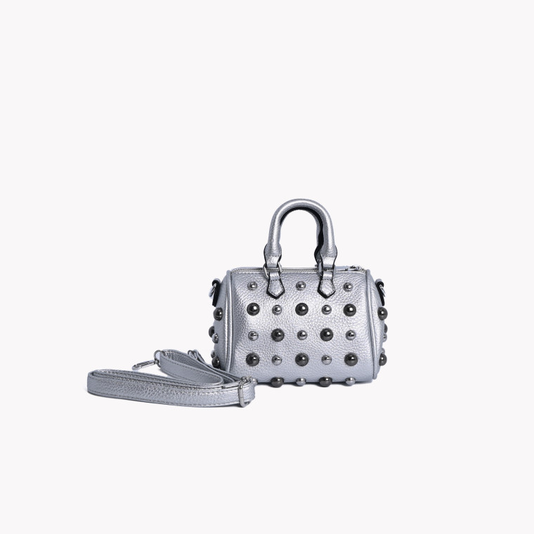 Bolsa mini tiracolo estilo clutch com tachas GB