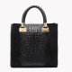 Tote Bag style bag in leather with GB texture