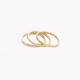 Anillo triple de acero inoxidable GB