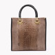 Tote Bag style bag in leather with GB texture