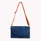 Basic raffia clutch with synthetic handle GB