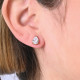 Boucles d&#039;oreilles acier pierre ovale GB