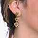 Boucles d&#039;oreilles en acier suspendu cœurs GB