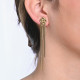 Boucles d&#039;oreilles en acier long avec frange GB